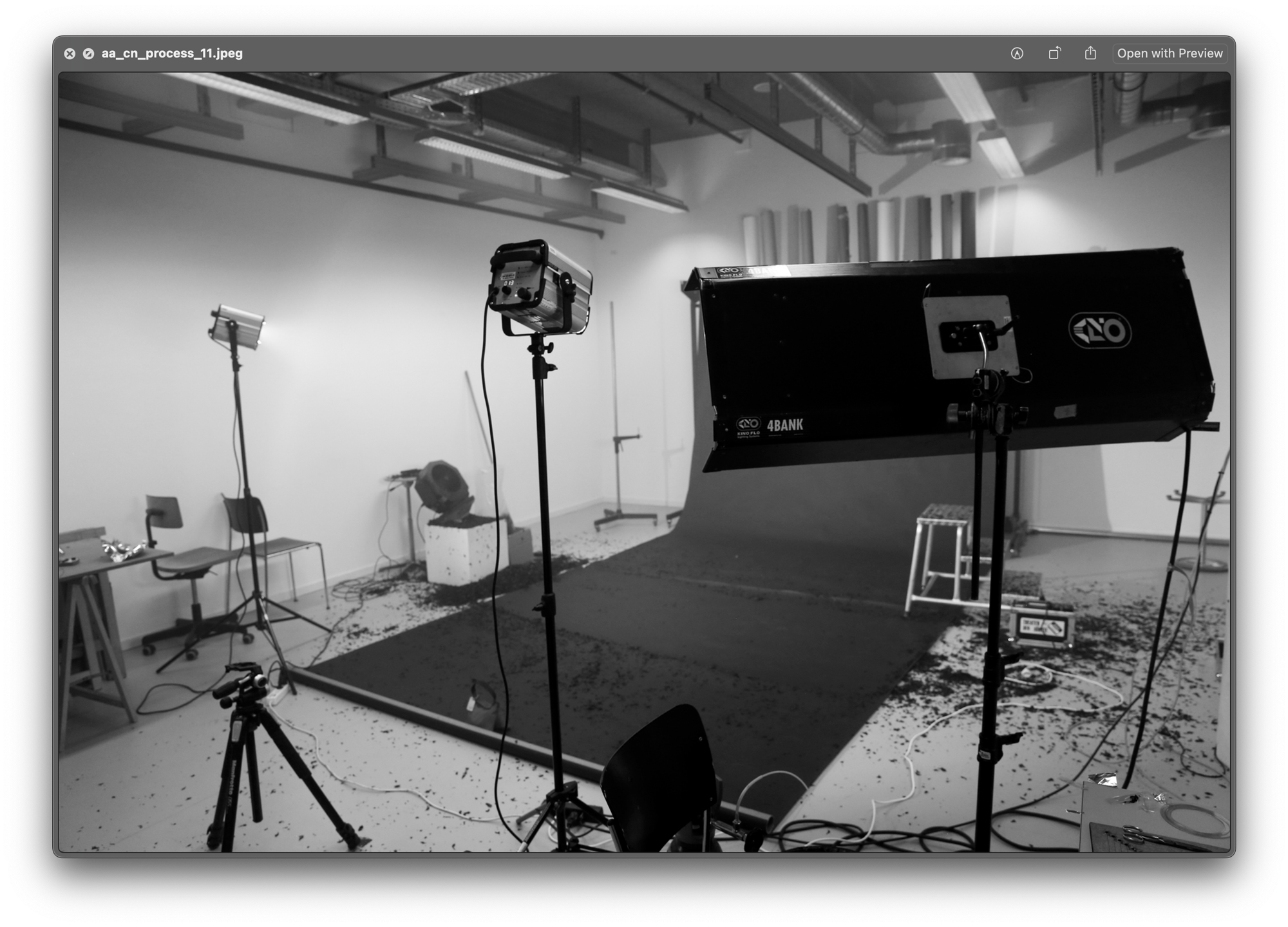 Studio after filming the short film to tales of arid'nu